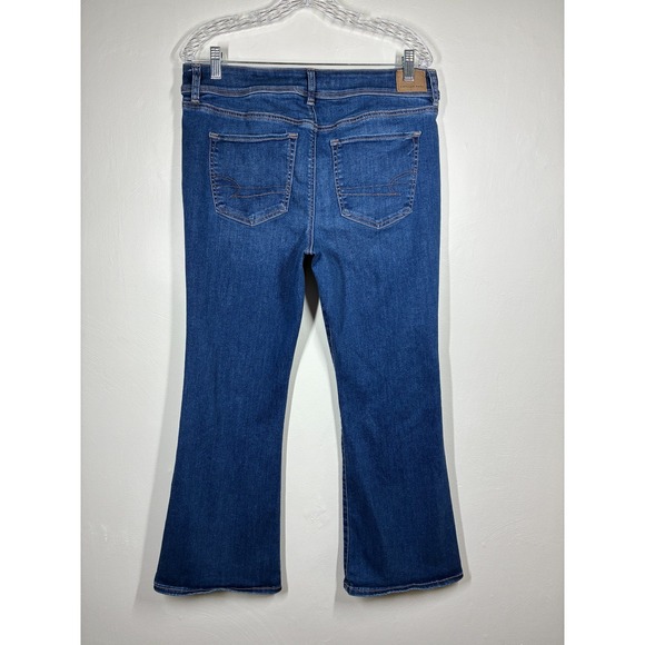 American Eagle Womens Jeans 14 Extra Short Kick Boot Flared Bootcut Stretchy - Picture 6 of 11